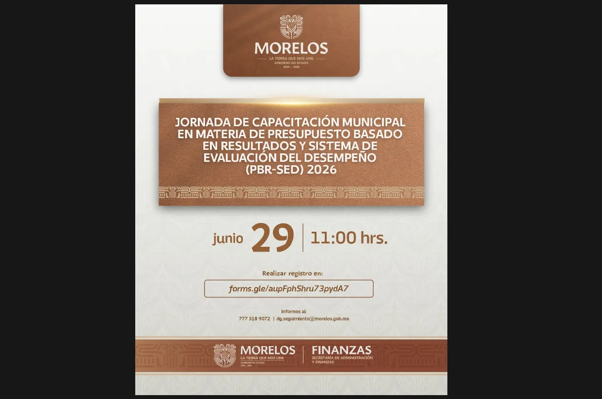 Impulsa Gobierno de Morelos profesionalización de la gestión municipal con capacitación en PBR-SED