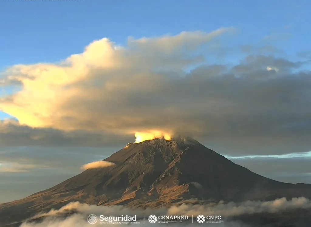 Popocatépetl registra 27 exhalaciones; semáforo volcánico permanece en Amarillo Fase 2