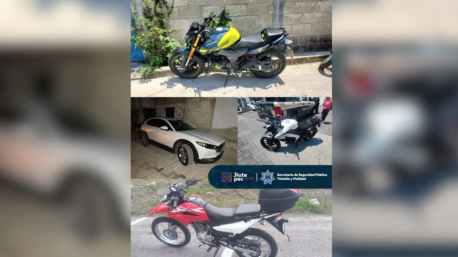Recupera Jiutepec vehículos robados y detiene a una persona en operativos de seguridad
